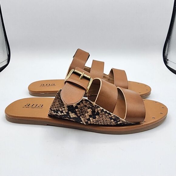 a.n.a Erie open toe slides - Picture 1 of 4